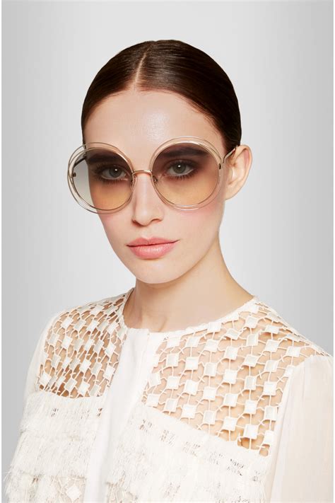 Chloé Carlina Oversized Round Sunglasses 